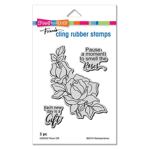 Stampendous Rose T Cling Rubber Stamp Set