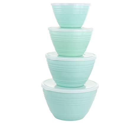 Martha Stewart 8 Piece Plastic Bowl Set With Lids