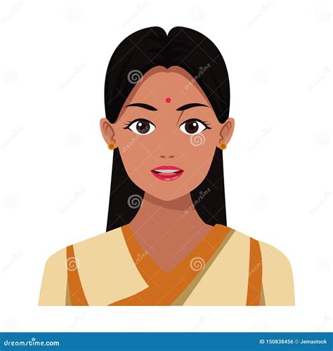 cartoon indian girl
