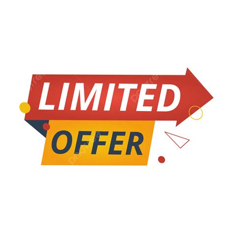Red Yellow Limited Offer With Arrow Vector Limited Offer Banner