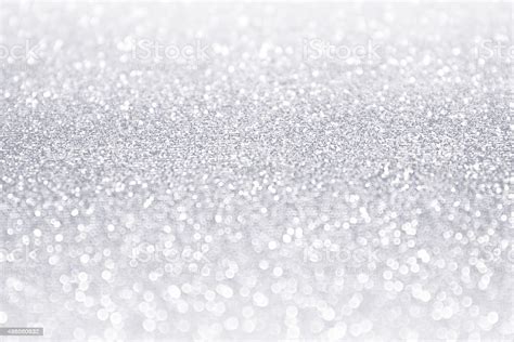 Elegant White Silver Glitter Sparkle Confetti Background