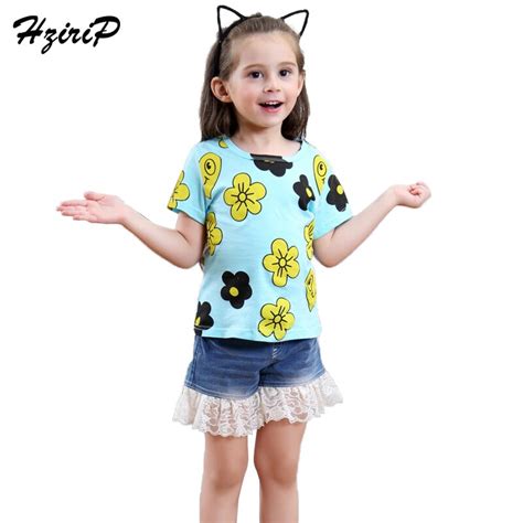 Hzirip 1 9t 2018 New Summer Baby Girls T Shirts Cartoon Printed Cotton