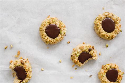 Pistachio Thumbprint Cookies With Mexican Chocolate Ganache — Madeline Hall