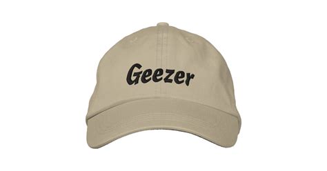 Geezer Embroidered Cap Hat