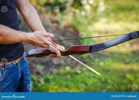 Young Archer With The Bow Stock Image Image Of Longbow 28163379