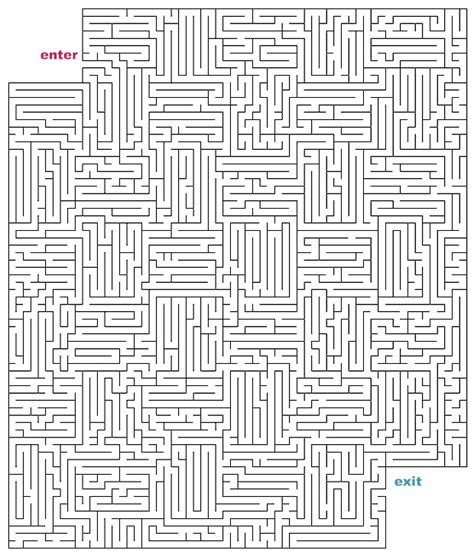 Printable Difficult Mazes Customize And Print