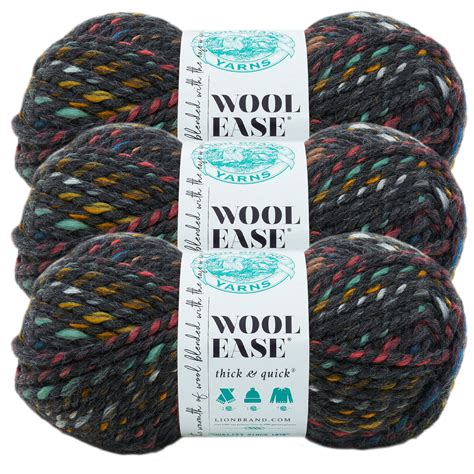 Lion Brand Yarn Wool Ease Thick And Quick Bedrock Wool Blend Super Bulky