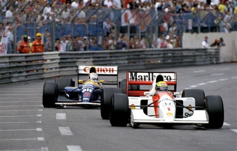Wallpaper Ayrton Senna Nigel Mansell Mclaren Mp47 Williams Fw14b