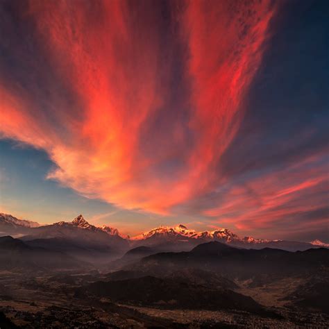 2932x2932 Sunset Of Tibet Mountains Ipad Pro Retina Display Hd 4k