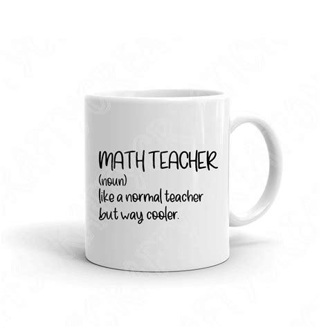 Math Teacher Like A Normal Teacher But Way Cooler Svg Math | Etsy