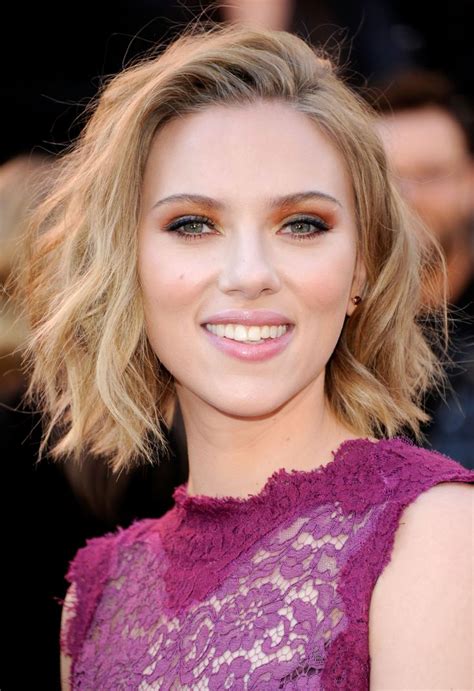 Scarlett Johansson Short Hair Blonde Hair Color Celebrity Hair Trends