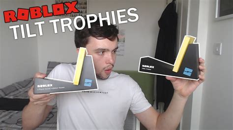 Unboxing Roblox Tilt Trophies Youtube