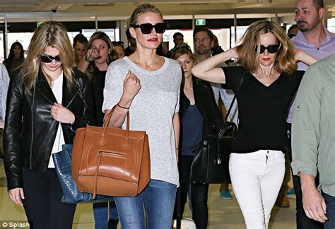 Kate Upton Cameron Diaz And Leslie Mann Leave Australia After Movie
