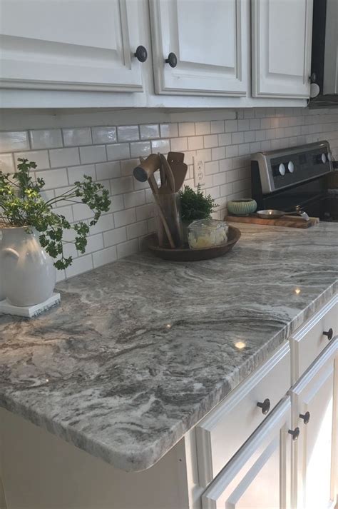Grey And White Granite Countertops Greige Gray Kitchen Graceful