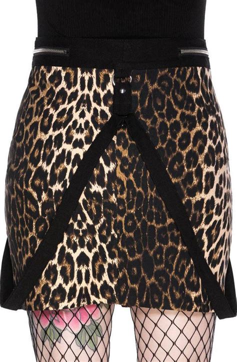 Killstar Pretty Kitty Leopard Mini Skirt Buy Online Australia Beserk