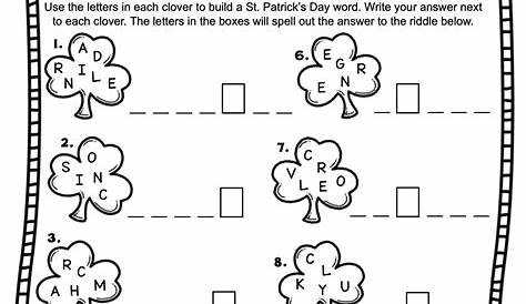 st patrick's day puzzles printable free