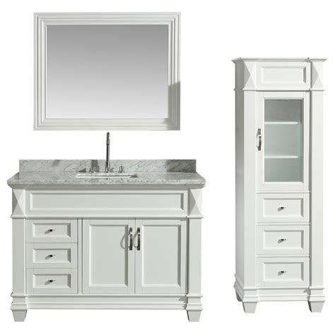 You can get sinks in oval, round, square or rectangular shapes. Bathroom Vanity And Matching Linen Tower - Bathroom Design ...