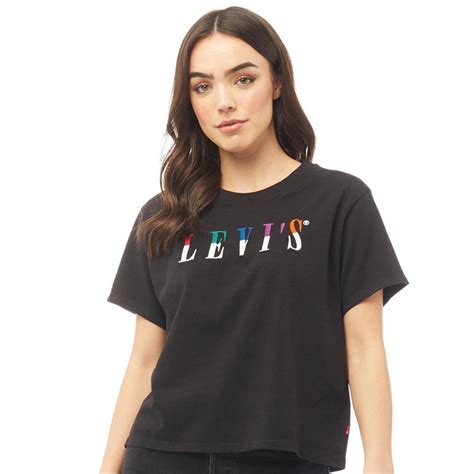 Buy Levis Womens Graphic Varsity T Shirt Split Serif Multicolor Black
