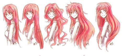 Anime Sketch Hairstyles Over The Shoulder View Anime Girl Hairstyles
