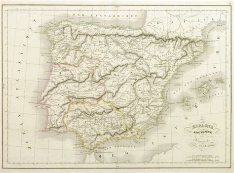 Map Of Ancient Spain 1838 Original Art Antique Maps And Prints