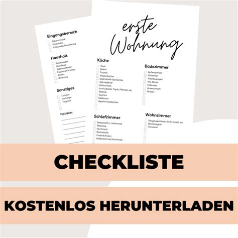 Checkliste Für Deine Erste Wohnung Das Brauchst Du Wirklich