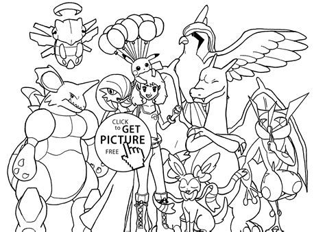Pokemon Anime Coloring Pages For Kids Printable Free Coloing