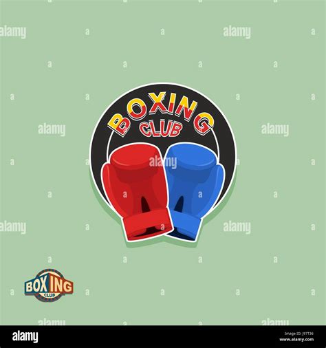 Boxing Emblem Logo Boxing Club Boxing Gloves Stock Vector Image And Art