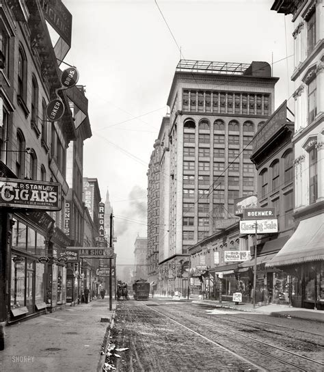 St Louis Missouri Circa 1900 Olive Street West From Sixth St
