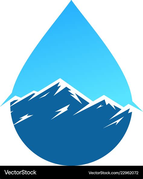 Mountain Water Logo Icon Design Royalty Free Vector Image