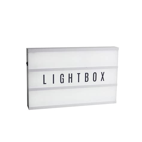 A White Light Box With The Word Lightbox Written On It