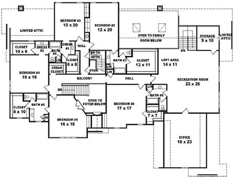 Six Bedroom House Floor Plans Home Alqu