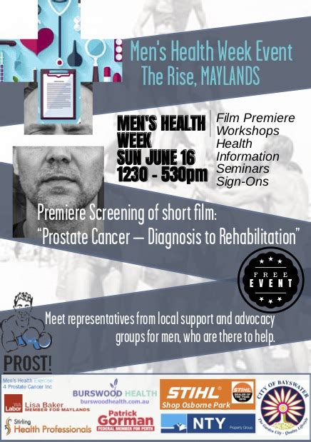 Mens Health Week Event And Premiere Screening Of Prostate Cancer From Diagnosis To