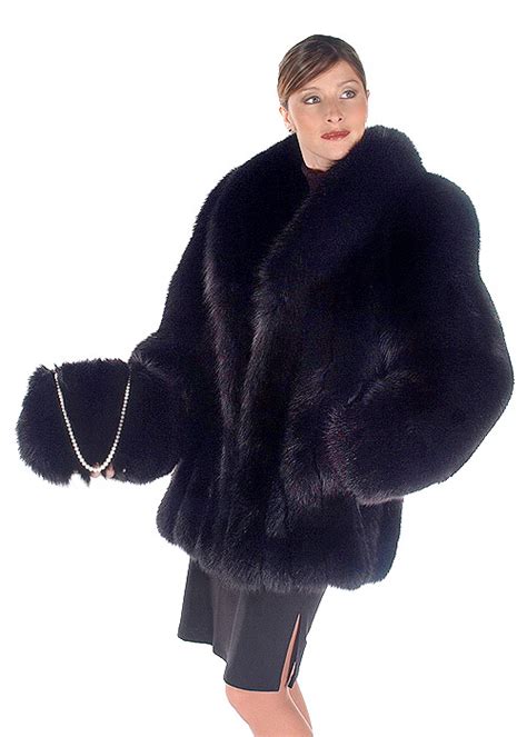 Fox Fur Jacket Full Pelt Black Fox 29 Her Majesty Madison Avenue