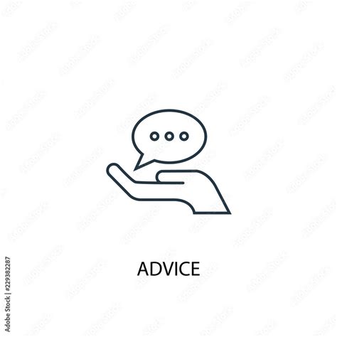 Advice Concept Line Icon Simple Element Illustration Advice Concept