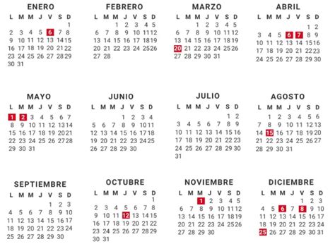 Calendario Laboral D As Festivos Comunes A Toda Espa A