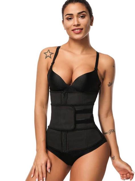 feelingirl plus size waist trainer with zipper and straps for women body shaper 15 600x