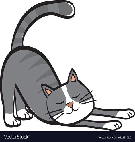 Cute Cat Cartoon Royalty Free Vector Image Vectorstock