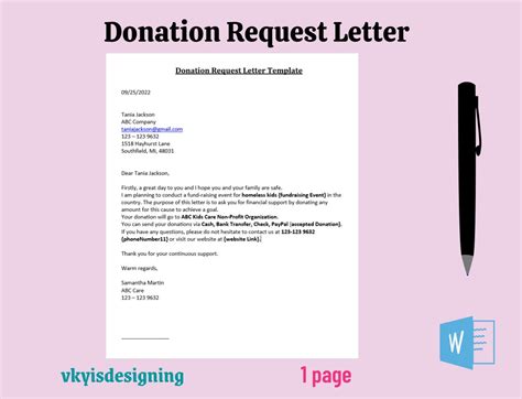 Donation Request Letter Sponsorship Letter Donation Letter Fundraising