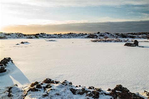 Iced Lake In Gardabaer Iceland Stock Photo Download Image Now Back