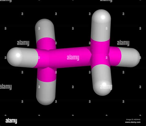 Ethane Molecule Structural Formula Ch3 Ch3 Chemical Formula C2h6 Stock