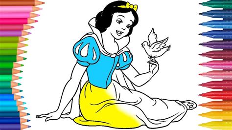 Colora le principesse disney disegni da colorare libri da. Biancaneve e Barbie la Principessa per Bambini | Piccole ...