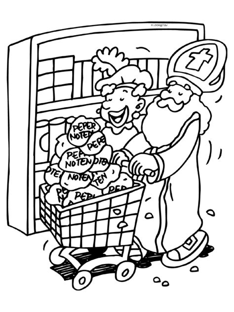 Sint en Piet in de winkel