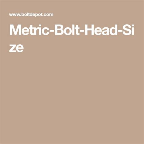 Metric Bolt Head Size Metric Wrench Sizes Bolt