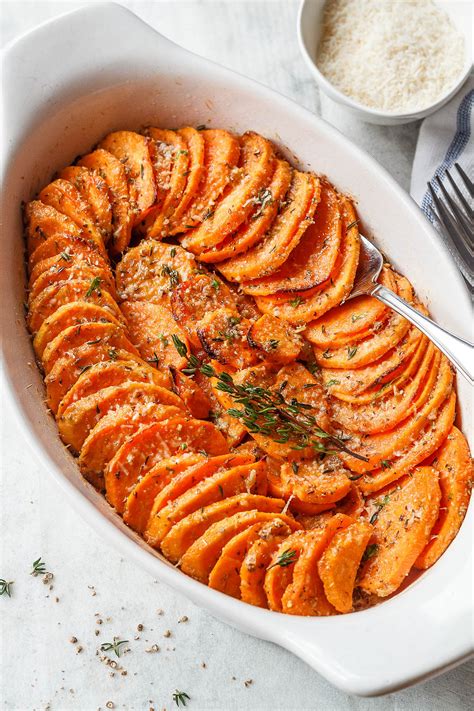 Roasted Sweet Potato Recipe With Garlic And Parmesan How To Roast Sweet Potato — Eatwell101