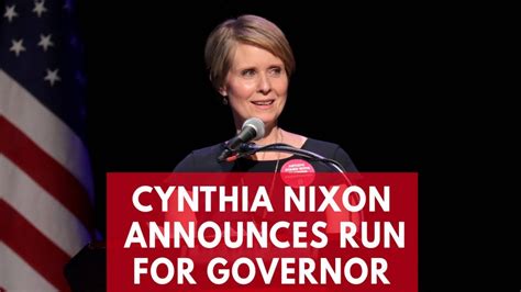 Sex And The City Star Cynthia Nixon Announces Run For New York Governor Video Dailymotion