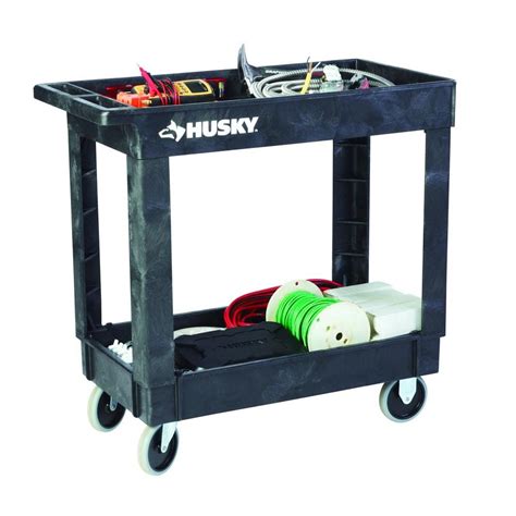 Husky In Shelf Utility Cart Black The Home Depot