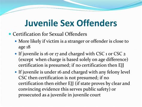 Ppt The System Response To Juvenile Sex Offenders Powerpoint
