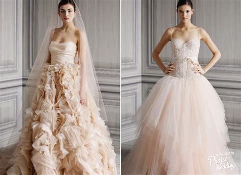 Monique Lhuillier Ballerina Inspired Blush Wedding Dresses Praise
