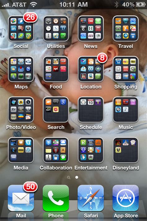 My Iphone 4 Home Screen I Have Dozens Of Apps All Arranged Flickr