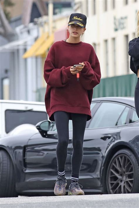 hailey baldwin leaves a pilates session in west hollywood gotceleb